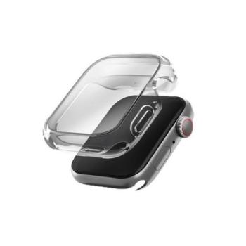 Uniq Garde Apple Watch 11/ Watch 10 46mm műanyag tok kijelzővédelemmel, átlátszó kép