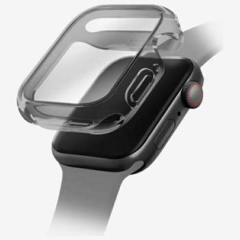 Uniq Garde Apple Watch 11/ Watch 10 46mm műanyag tok kijelzővédelemmel, fekete kép