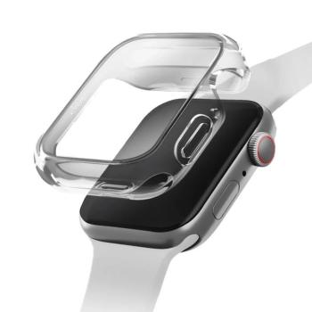Uniq Garde Apple Watch 4 / 5 / 6 / SE / SE2 / SE3 (44mm) műanyag tok kijelzővédelemmel, fekete kép