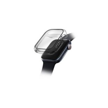 Uniq Garde Hybrid Apple Watch 45mm tok, tempered kijelző fóliával, fekete-átlátszó kép