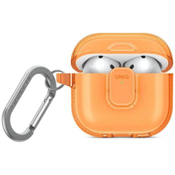 Uniq Glase Pro Apple AirPods 4 tok karabinerrel, narancs kép