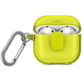 Uniq Glase Pro Apple AirPods 4 tok karabinerrel, sárga kép