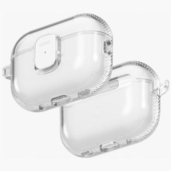 Uniq Glase Pro Apple AirPods Pro 3 tok karabinerrel, átlátszó kép