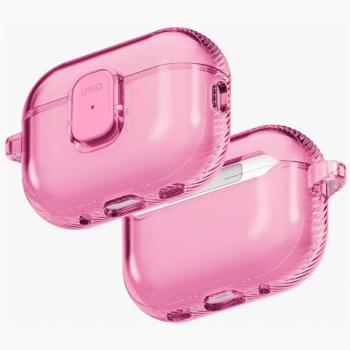 Uniq Glase Pro Apple AirPods Pro 3 tok karabinerrel, rózsaszín kép
