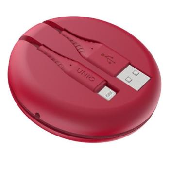 Uniq Halo USB / Lightning MFi töltő- és adatkábel, 1.2m, piros kép