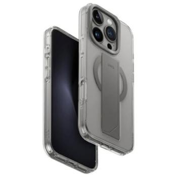 Uniq Heldro Max Magclick Charging tok kitámasztóval iPhone 16 Pro Max - átlátszó kép