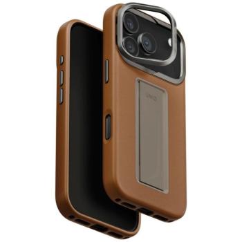 Uniq Heldro Pro Apple iPhone 17 Pro mágneses tok tartóval, kameravédő kerettel, MagSafe, barna kép
