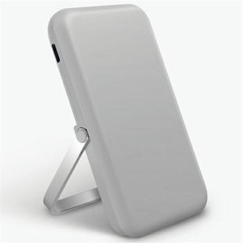 Uniq Hoveo mágneses Fast Wireless USB-C PD Power bank / külső akkumulátor / powerbank, kártyatartóval, 5000Mah, szürke kép