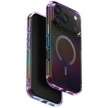 Uniq Hybrid Iridescia iPhone 17 Pro Magsafe tok, színes-sötét (holographic) kép
