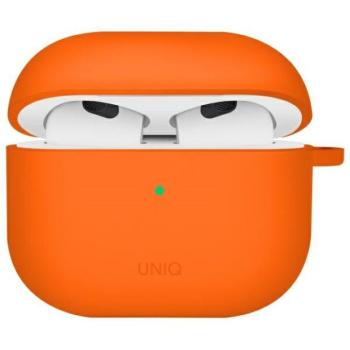 Uniq Iridescia Apple AirPods 4 tok karabinerrel, fülakasztóval, narancs kép