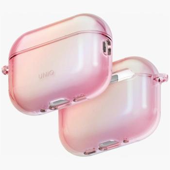 Uniq Iridescia Apple AirPods Pro 3 tok karabinerrel, rózsaszín kép