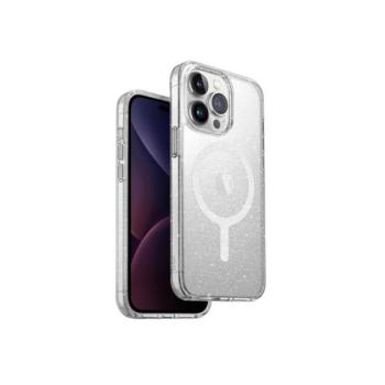 Uniq Lifepro Xtreme Apple iPhone 15 Pro Magsafe Szilikon tok, csillámos átlátszó kép
