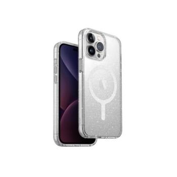 Uniq Lifepro Xtreme Apple iPhone 15 Pro Max Magsafe Szilikon tok, csillámos átlátszó kép