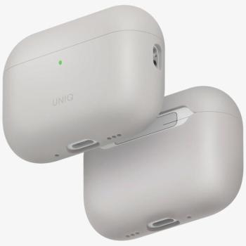 Uniq Lino Apple AirPods Pro 3 szilikon tok, bézs kép