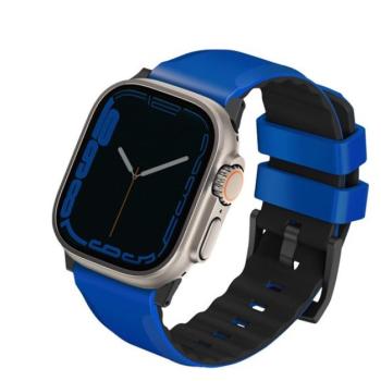 Uniq Linus Airosoft Apple Watch 42/44/45/49mm szilikon szíj, verseny kék kép