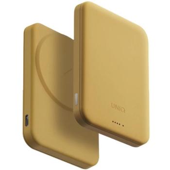 Uniq Lyden Lexa Fast Wireless USB-C PD Powerbank / külső akkumulátor, MagSafe, kompakt, 5000mAh, Canary Yellow, sárga kép