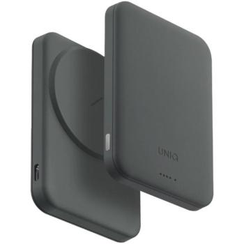 Uniq Lyden Lexa Fast Wireless USB-C PD Powerbank / külső akkumulátor, MagSafe, kompakt, 5000mAh, Lichen Green, zöld kép