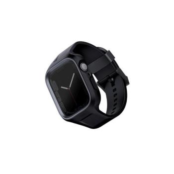 Uniq Monos Apple Watch 44/45mm hibrid szíj + tok, fekete kép