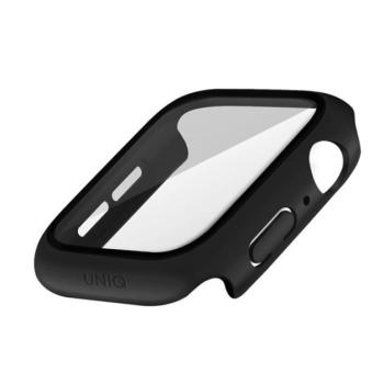 Uniq Nautic Apple Watch 45mm műanyag tok üvegfóliával, fekete kép
