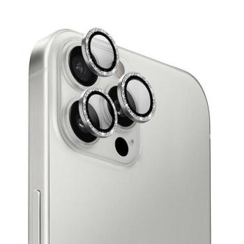 UNIQ Optix alumínium kamera lencse védő üveg fehér szegéllyel iPhone 16 Pro / 16 Pro Max kép