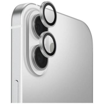 UNIQ Optix Aluminum Camera Lens Protector kamera lencse védő fólia ezüst színű szegéllyel applikátorral iPhone 17 kép