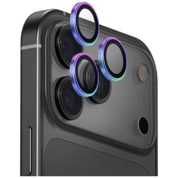 UNIQ Optix Aluminum Camera Lens Protector kamera lencse védő fólia többszínű szegéllyel applikátorral iPhone 17 Pro/17 Pro Max kép