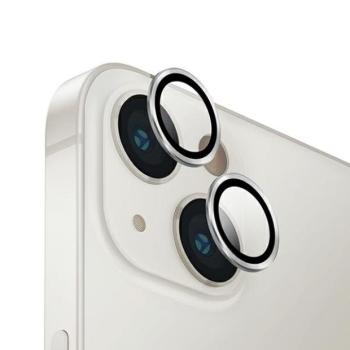 UNIQ Optix kamera lencse védő üvegfólia ezüst szegéllyel, applikátorral iPhone 14 / 14 Plus kép