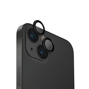 UNIQ Optix kamera lencse védő üvegfólia fekete szegéllyel, applikátorral iPhone 15 / 15 Plus kép