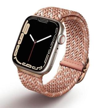UNIQ óraszíj Aspen Apple Watch 40/38/41mm Series 1/2/3/4/5/6/7/8/9/SE/SE2 fonott DE citrus rózsaszínű kép