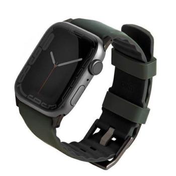 UNIQ óraszíj Linus Apple Watch Series 1/2/3/4/4/5/6/7/8/9/9/SE/SE2/Ultra/Ultra 2 42/44/45/49mm. Airosoft szilikon moha zöld kép