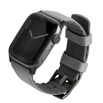 UNIQ óraszíj Linus Apple Watch Series 1/2/3/4/4/5/6/7/8/9/SE/SE2 38/40/41mm. Airosoft szilikon kréta szürke kép