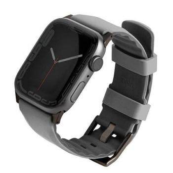 UNIQ óraszíj Linus Apple Watch Series 1/2/3/4/4/5/6/7/8/9/SE/SE2/Ultra/Ultra 2 42/44/45/49mm. Airosoft szilikon kréta szürke kép