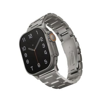 Uniq Osta Apple Watch 42/44/45/49mm fém szíj, titánium ezüst kép
