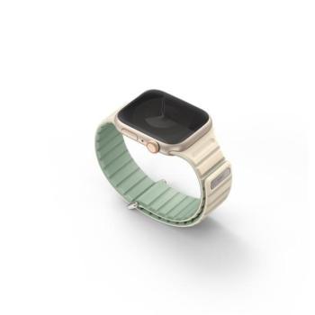Uniq Revix Evo mágneses Apple Watch szíj, 41/40/38MM menta / bézs kép
