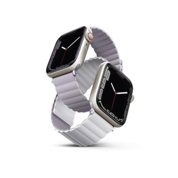 Uniq Revix mágneses szilikon szíj Apple Watch 38/40/41mm, lila/fehér kép