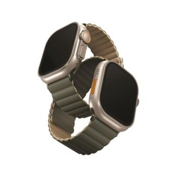 Uniq Revix mágneses szilikon szíj Apple Watch 42/44/45/49mm, kék/barna kép