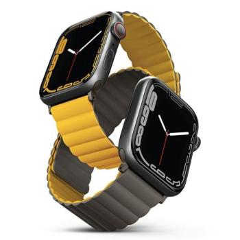 UNIQ Revix szíj Apple Watch 42 / 44 / 45 / 49 mm - mustársárga-khakizöld kép