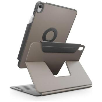 Uniq Rovus 360 Apple iPad 11 2025 / iPad 10.9 2022 mágneses tok kitámasztóval, 360 fokban forgatható, szürke kép