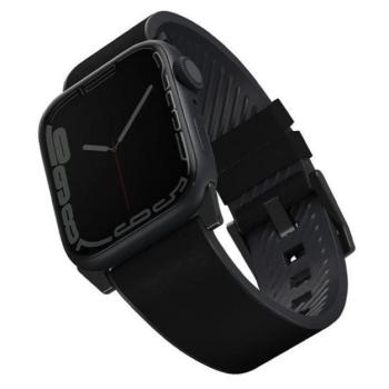 Uniq Straden vízálló bőr Apple Watch szíj, 49/45/44/42MM, fekete kép