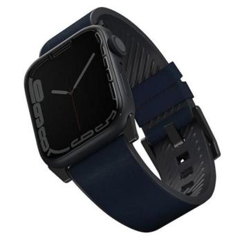 Uniq Straden vízálló bőr Apple Watch szíj, 49/45/44/42MM, kék kép