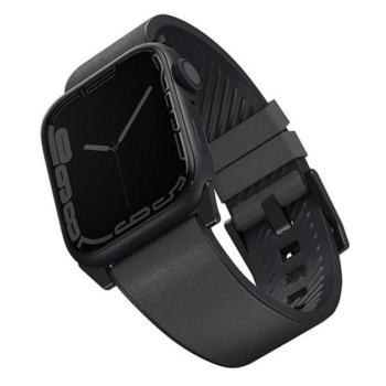 Uniq Straden vízálló bőr Apple Watch szíj, 49/45/44/42MM, szürke kép
