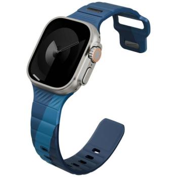 Uniq Stride De Rubber Apple Watch 44/45/46/49mm gumis szilikon szíj, kék kép