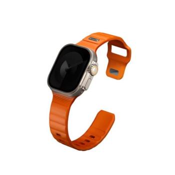 Uniq Stride KFM Apple Watch 49mm gumis szilikon szíj, narancs kép