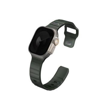 Uniq Stride KFM Apple Watch 49mm gumis szilikon szíj, sötétzöld kép