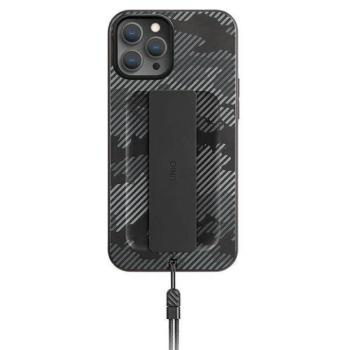 UNIQ Tok Heldro iPhone 12/12 Pro 6,1&quot; fekete/szürke terepmintás antimikrobiális tok kép
