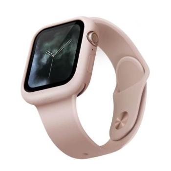 UNIQ Tok Lino Apple Watch Series 4/5/6/SE 44mm. védőfólia rózsaszín kerettel kép