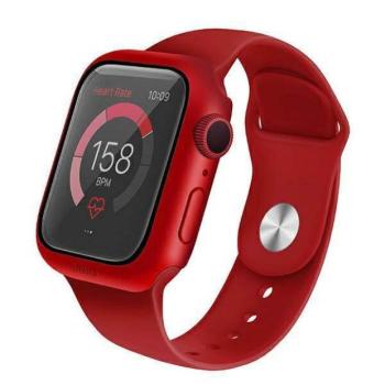 UNIQ Tok Nautic Apple Watch Series 4/5/6/SE 40mm védőfólia piros kerettel kép