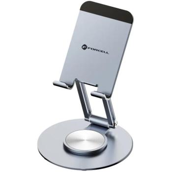 Univerzális asztali készüléktartó, dönthető, elforgatható, összecsukható, Forcell F-Grip Fold Stand 3 360, szürke kép