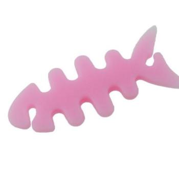 Univerzális fülhallgató tartó, 3D hal minta, rózsaszín kép