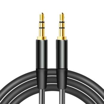 Univerzális jack-jack audio kábel, 3.5mm, fekete, 1M, Maxlife kép